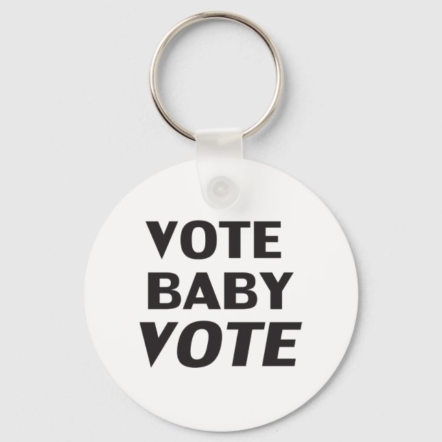 Rösta Baby Rösta svart och vitt modern Nyckelring (Framsida)