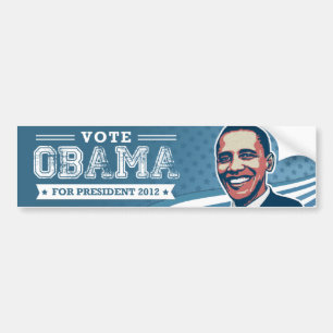 Rösta Barack Obama för presidentbildekal Bildekal