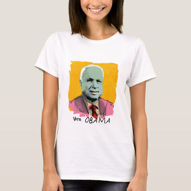 RÖSTA bästa OBAMA damspagetti T-shirt (Framsida)
