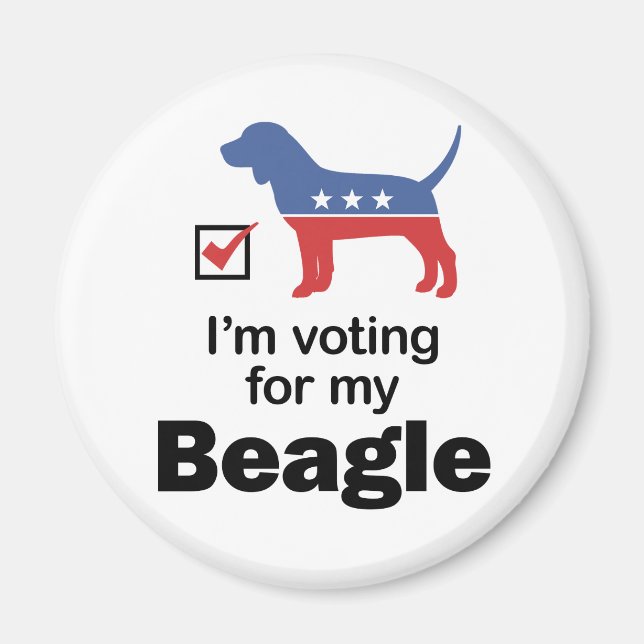 Rösta Beagle Magnet (Framsidan)