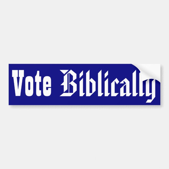 Rösta Biblically Bildekal (Framsidan)