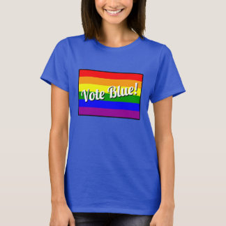 Rösta blå regnbåge t shirt