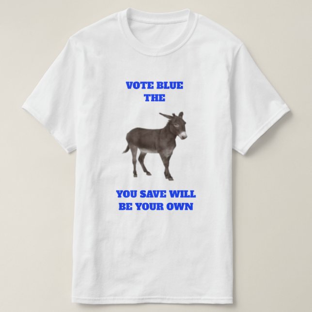 Rösta Blå T-Shirt (Design framsida)