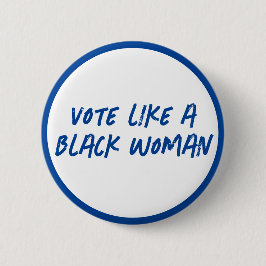 Rösta blått 2024 som en svart kvinnoknapp knapp