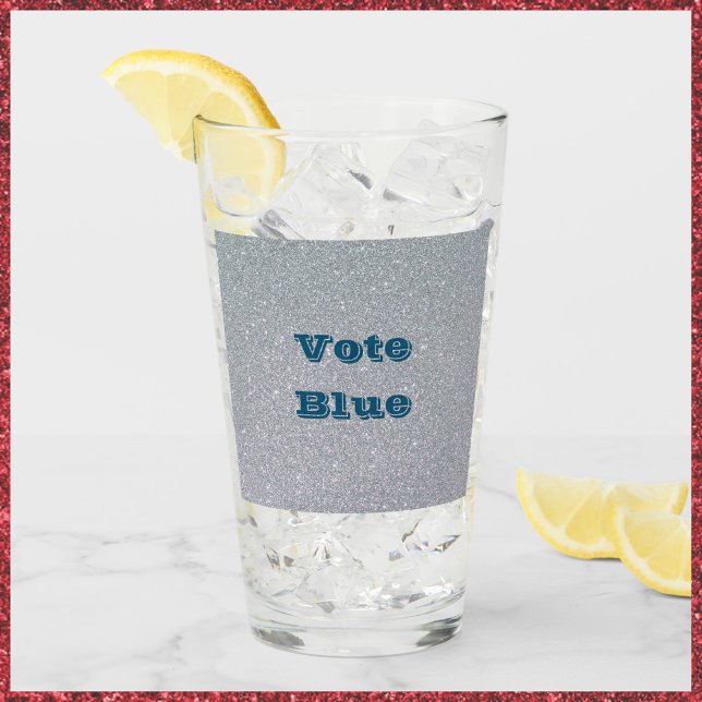 Rösta blått Glitter dricksglas Glaskopp (Skapare uppladdad)