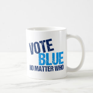 Rösta blått ingen materia som demokratiska partit kaffemugg