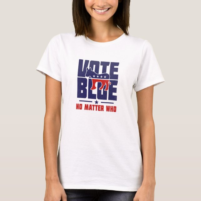 Rösta blått, ingen sak som T-Shirt (Framsida)
