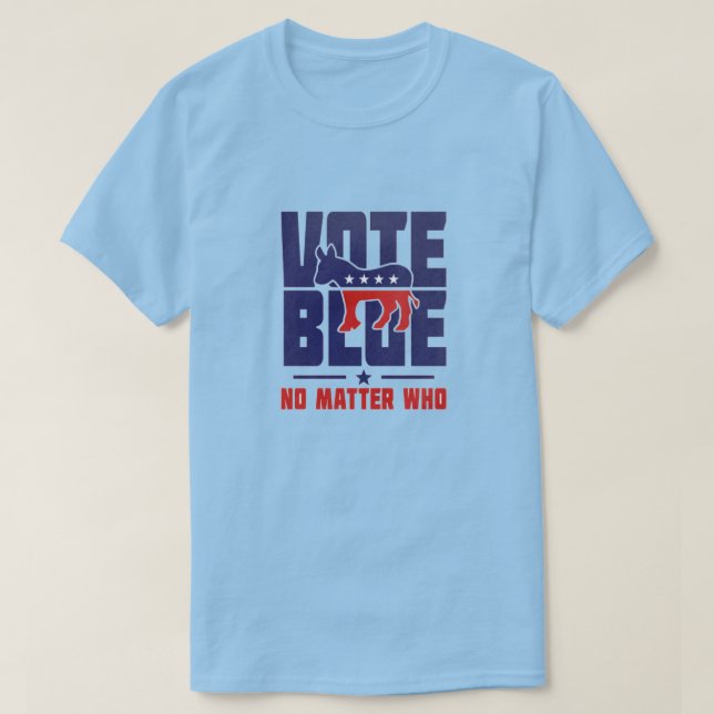 Rösta blått, ingen sak som T-Shirt (Design framsida)