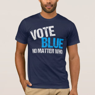 Rösta blått, ingen sak t shirt