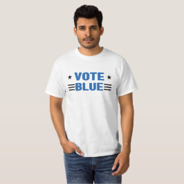 Rösta blått politiskt valmeddelande i Kampanj T Shirt