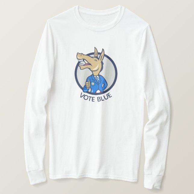 Rösta Blått T Shirt (Design framsida)