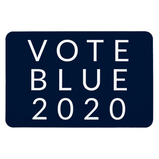 Rösta Blue 2020 Biden Harris USA - enkel minimal Magnet (Horisontell)