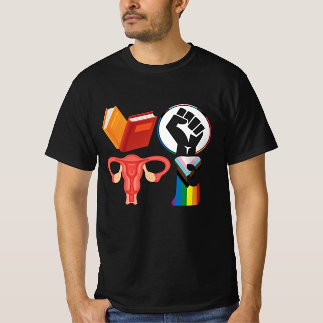 Rösta Bokar Ovarilgbt-mottryckta representanter T Shirt (Framsida)