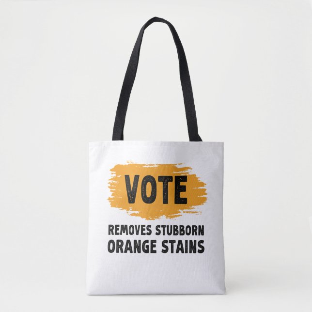 Rösta bort den envisa Orangen Stains Gift Tygkasse (Framsida)