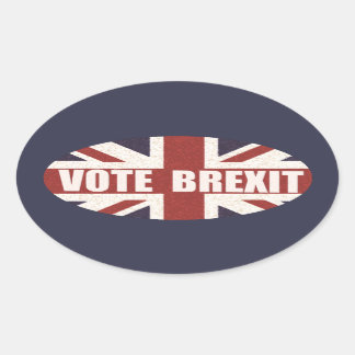 Rösta Brexit Stickers Ovalt Klistermärke