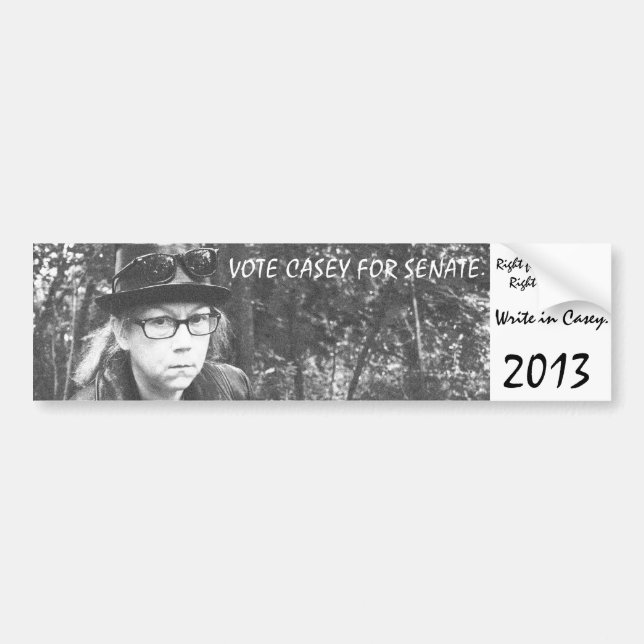 RÖSTA CASEY FÖR SENAT.  Hur dåligan kan den vara? Bildekal (Framsidan)