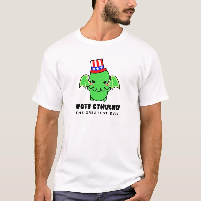 Rösta Cthulhu för presidentskjorta Tee Shirt (Framsida)