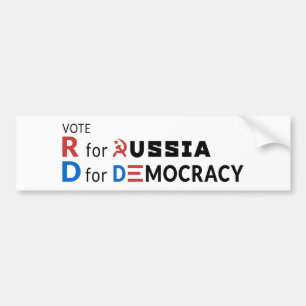 Rösta D för demokrati Bildekal
