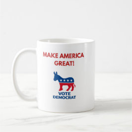 Rösta Demokrat Pro-Demokrati Kaffemug Kaffemugg