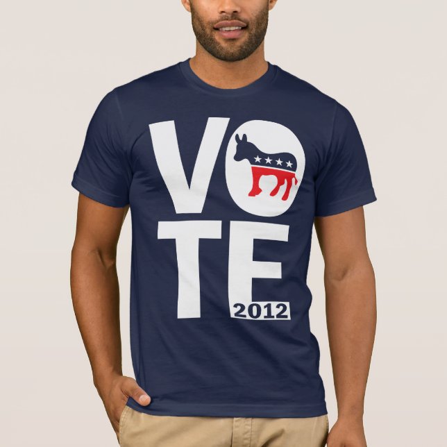 Rösta demokraten 2012 t-shirt (Framsida)