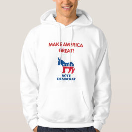 Rösta Demokraterna Pro-Demokrati Hoodie