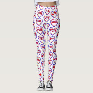 rösta demokratisk donkey leggings