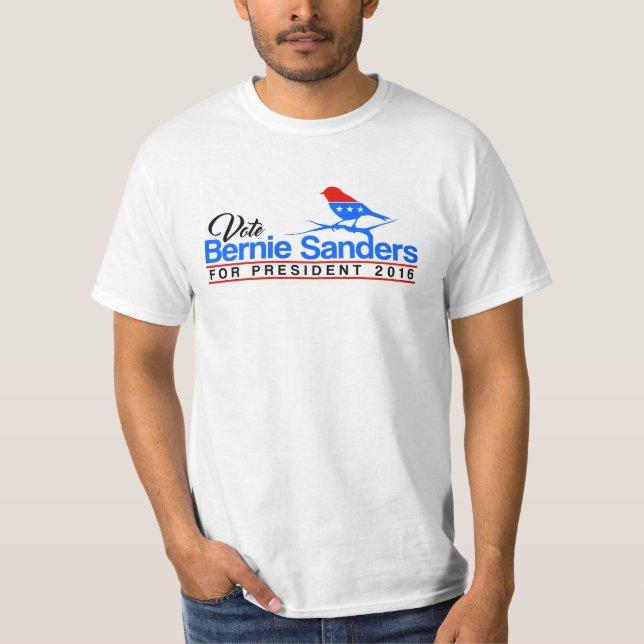 Rösta den Bernie slipmaskinT-tröja 2016 med fågeln Tee (Framsida)