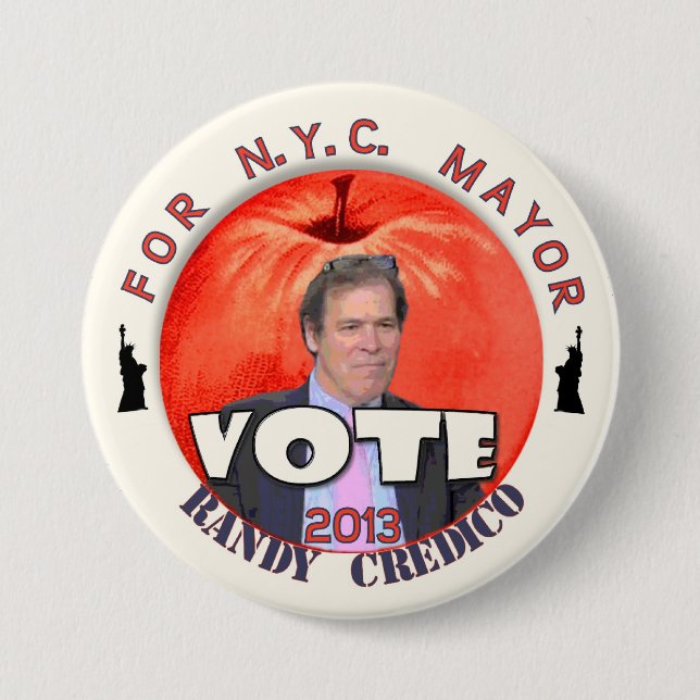 Rösta den kåta Credico NYC borgmästare 2013 Knapp (Framsida)