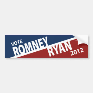 Rösta den Mitt Romney Paul Ryan bildekalet 2012 Bildekal