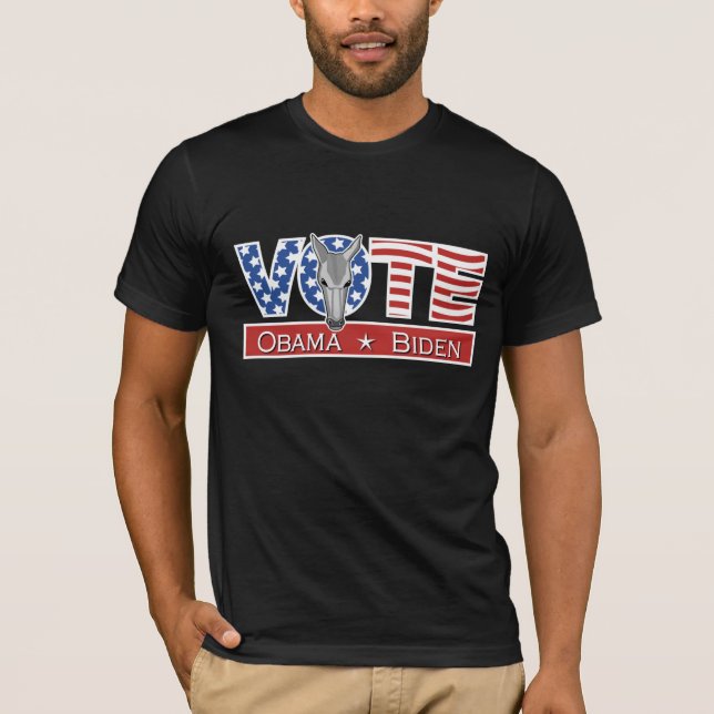 Rösta den Obama Biden t-skjortan Tee Shirt (Framsida)