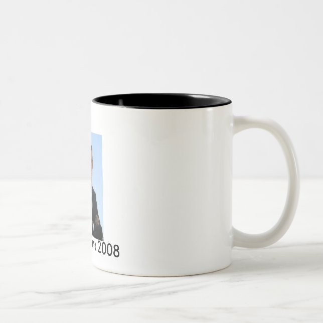 Rösta den Obama kaffemuggen 2008 Två-Tonad Mugg (Höger)