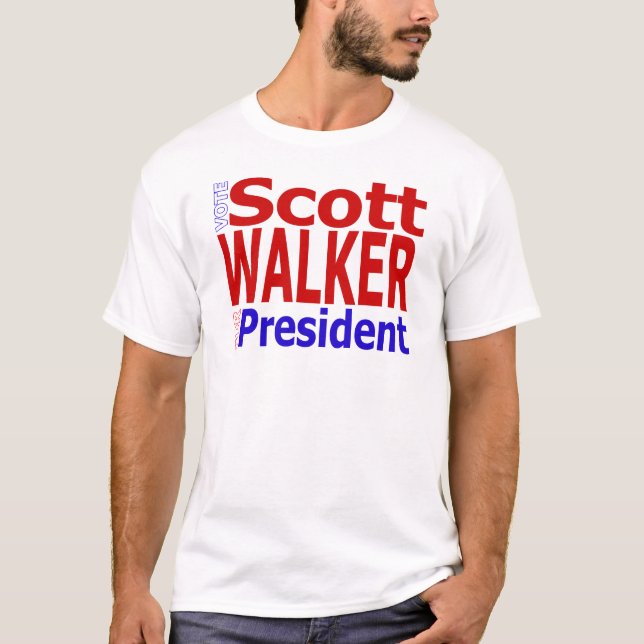 Rösta den Scott fotgängare för president T-shirt (Framsida)