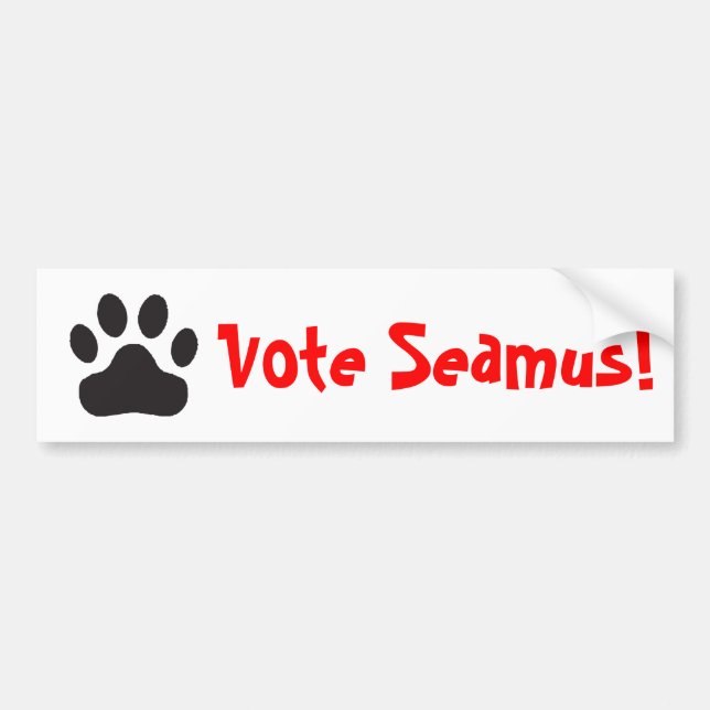 "rösta den Seamus" bildekalet Bildekal (Framsidan)