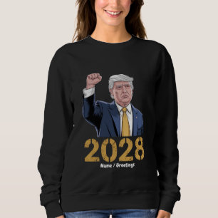 Rösta Donald Trump 2028 Pro Trump USA Flagga T Shirt