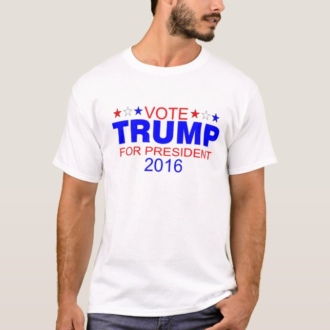 Rösta Donald Trump för den presidentT-tröja 2016 T-shirt (Framsida)