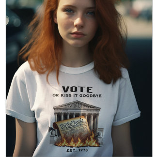 Rösta eller kyss farväl! t shirt