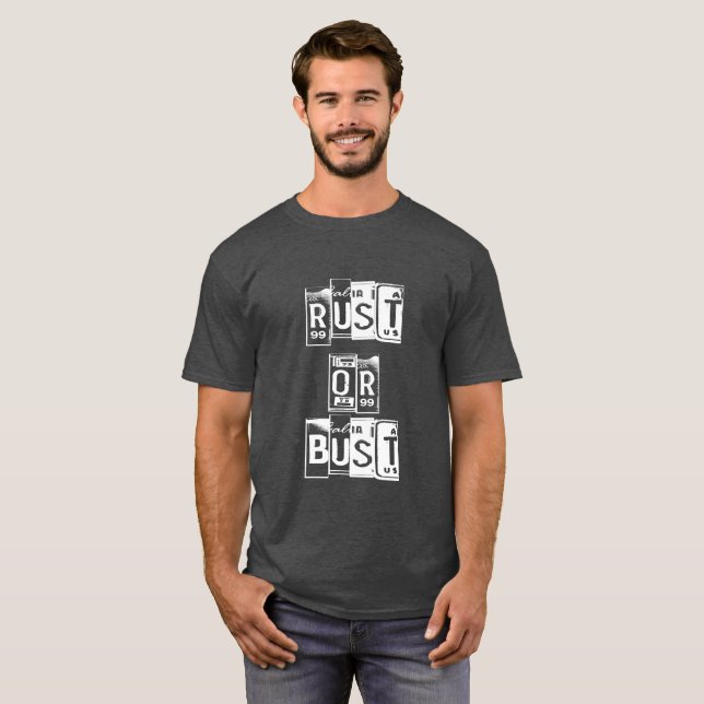 Rosta eller slå sönder registreringsskylttshirten t-shirt (Hel framsida)