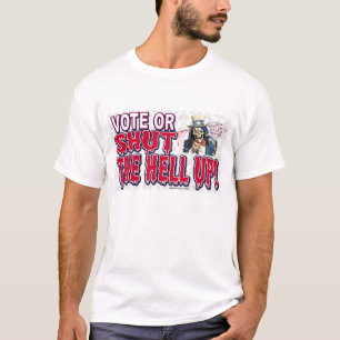 Rösta eller stäng upp skjortan t-shirt