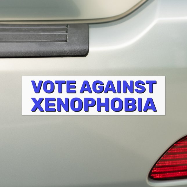 Rösta emot Xenofobi™ Bumper Sticker Bildekal (På Bil)