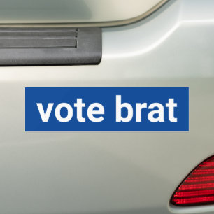 Rösta en rolig, minimalistisk, vit demokrat bildekal