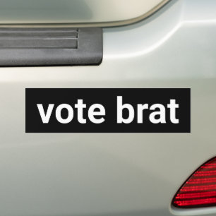 Rösta en rolig, minimalistisk vit svart demokrat bildekal