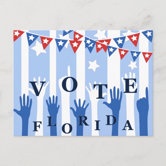Rösta Florida, kom ut ur omröstningen! Väljare Vykort (Framsida)