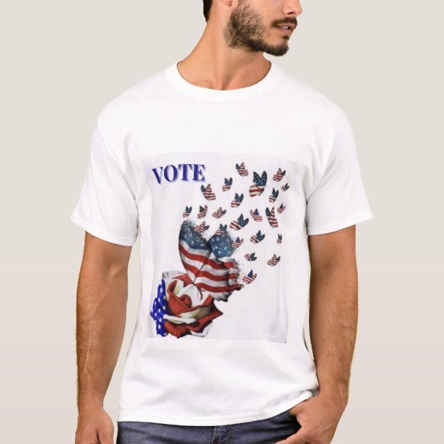 Rösta för ändring. t shirt (Framsida)