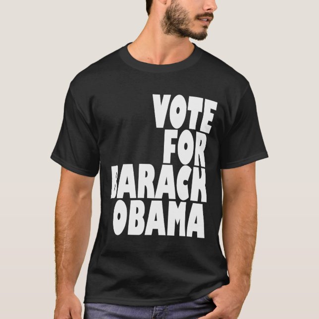Rösta för Barack Obama Tee (Framsida)