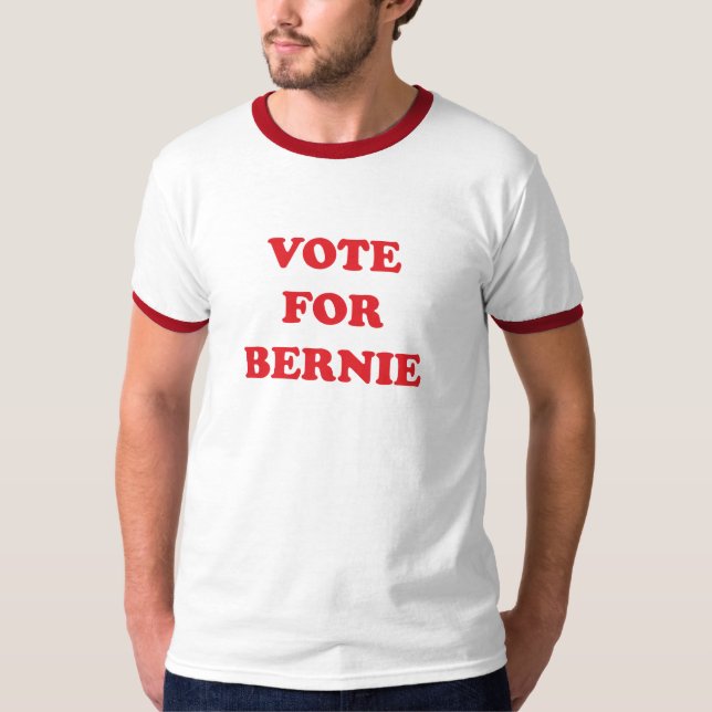 RÖSTA FÖR BERNIE SLIPMASKINER TEE SHIRT (Framsida)