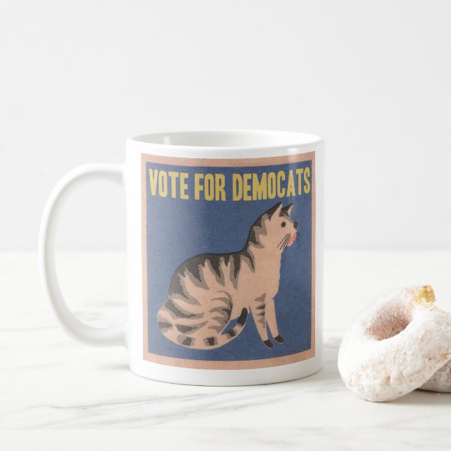 Rösta för Democats Kaffemugg (Med munk)