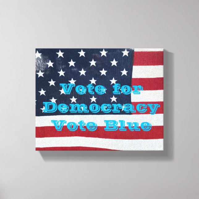 Rösta för demokrati canvastryck (Framsida)