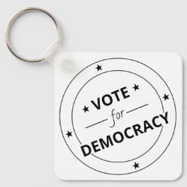 Rösta för demokrati nyckelring