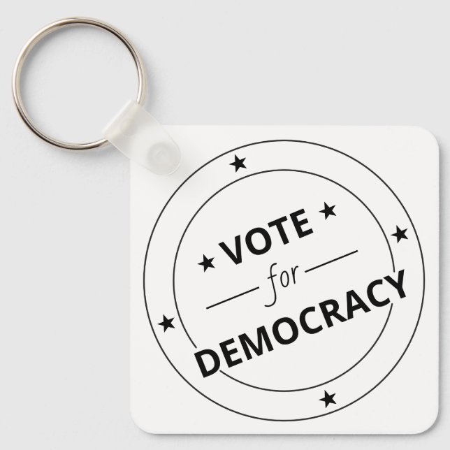 Rösta för demokrati nyckelring (Framsida)