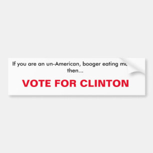 rösta för den clinton bildekalet bildekal